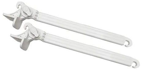 Generico 2000 Tende | Coppia Braccetti per Tende da Sole - Modello 7000 - in Alluminio Estruso e con Supporti in Acciaio - Ricoperto in PVC - Misura 70cm - Regolabile da 0 a 180° - Bianco RAL 9010