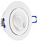 LED Einbaustrahler Feuchtraum IP44 weiß | rund Echtglas | Lochmaß Ø 60mm - 75mm | geringe Einbautiefe 25mm | Anschlussfertig Farbe 5W LED Modul flach warmweiß COB 230V