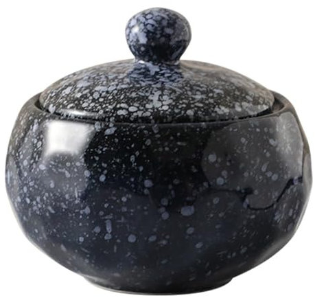 Dowbom Piccola ciotola da zuppa con coperchio, 350 ml, adatta al forno, adatta al microonde, tazza da zuppa, tazze da brodo (blu)