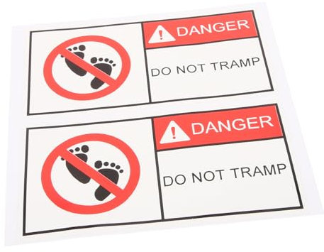 LAPYAPPE 2pièces Alerte Adhésive Caution Ne Signer Signalisation Sécuritaire Pour Atelier Équipement Interdit