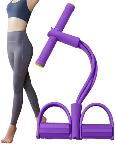 Banda de resistencia para pedal de pie, 6 tubos, cuerda elástica, equipo de fitness con asa para sentadas, herramienta de entrenamiento de cuerpo completo para brazos, piernas, hombros, abdominales