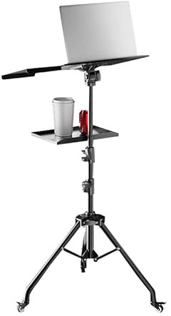 CAFIEDR Soporte de proyector de Altura Ajustable, estación de Trabajo portátil, Mesa de Centro, Soporte móvil para computadora portátil para Oficina en casa.