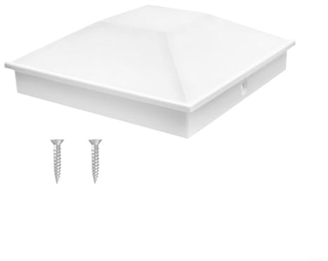 HEIBTENY Set di tappi per pali da recinzione 4 x 4, coperture impermeabili e resistenti alle crepe con viti, adatte per recinzioni in legno e pali per terrazza per protezione esterna e finitura