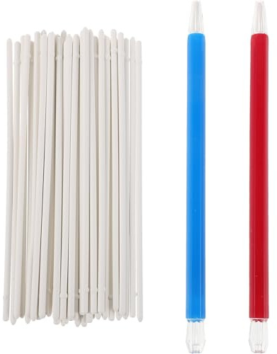 Alipis Rotuladores para Costura Borrables por Calor 2 Juegos Recambios, Marcador de Tela Que Desaparece Automático, Tinta Soluble en Agua para Bordar, Acolchar y Marcado Textil