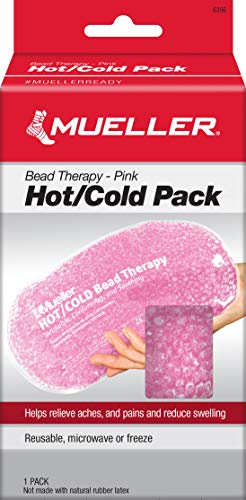 MUELLER Sports Medicine Beaded Reusable Cold/Hot Pack, Ideal for Treatment of Minor scrapes, Bruises, Aches, Sprains and Headaches, Heat/Cold Compression Therapy, 10.4x5