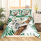 Homewish Koala Bettbezug Palme Bettwäsche Set Karikatur Tierwelt Tier Trösterbezug 135x200 für Kinder Jungen Mädchen Teenager Tropenblätter Zweig Tagesdecke Bezug Weiche Bettbezug