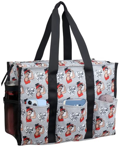 ABAMERICA Borse da infermiera per lavoro, borsa infermieristica, tasche multiple, impermeabile, cerniera superiore, borsa clinica per studenti infermieristici, Medium