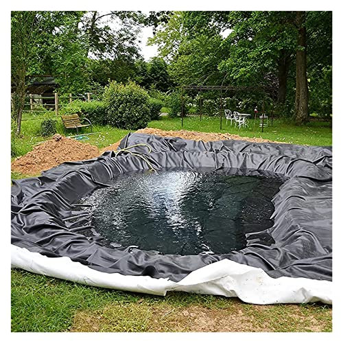 Doublure de Bassin 4m x 3m sous-Couche de Piscine en HDPE Durable imperméable à la lumière du Paysage de Jardin, pour Bassin surélevé de Fontaine de ruisseau de Jardin d'eau (Couleur : Noir, Taille :