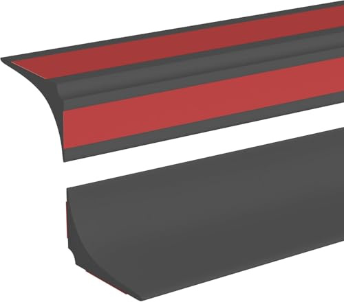 2M Bande d'étanchéité Silicone Pliable Barrage d'eau Seuil de Douche Joint Douche Barriere de Douche Retenue d'eau Anti Débordement pour Salle de Bain Evier Cuisine,25x15mm Noir(Deux Côtés Adhésifs)
