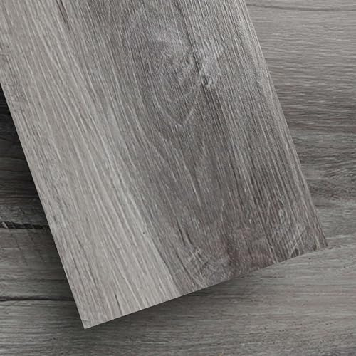 FLOREXP Vinyl Flooring | Self Adhesive Flooring Plank with Wood Effect | Peel and Stick Floor Tiles | Self Adhesive Flooring | 2.0mm 36pcs Waterproof for Bedroom Office Floor Plank(5.02m²,Grey)