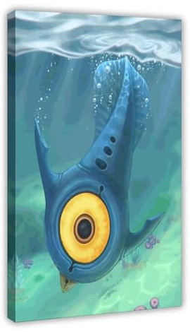 OakiTa Klassisches Subnautica-Poster, 14 Leinwand-Poster, Wandkunst, Dekordruck, Bild, Gemälde für Wohnzimmer, Schlafzimmer, Dekoration, Rahmen-Stil, 60 x 90 cm