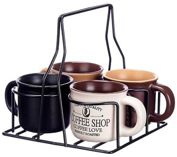 San Ignacio Set de 4 tasses à café 100 ml anse surt 4 couleurs collection VESSIA