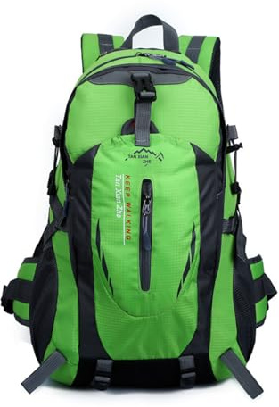 PORRASSO 40L Mochila de Senderismo Mochila Impermeable Mochila Hiking Backpack para Hombre Mujer Hacer Ciclismo Escalada Deportes Aire Libre Verde