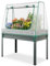 COSTWAY Raised Garden Bed with Greenhouse Cover & Trellis, 3 in 1 Galvanized Metal Elevated Planter Box with Legs & Drainage Holes, Outdoor Flower Herbs Plants Vegetables Container Grow Box