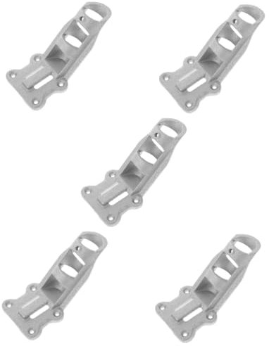 BESPORTBLE 5 Piezas Titular del asta de la Bandera Postes de Bandera Montar fijado Titular de la Bandera banderillas asta de Bandera Ajustable Soporte para asta de Bandera Aluminio Silver