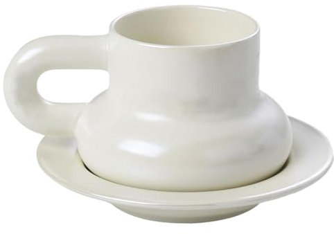 Coppa Di Caffè - Ciotola In Ceramica Sicura | Gestisci Tazza Di Caffè Riutilizzabile | Tazza Di Porcellana | Coppa Di Bevande Riutilizzabile Con Manico | Elegante Contenitore Per Bevande Per , Uf