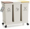 Yikko Set 3 Bidoni Differenziati, Pattumiere, 3 contenitori con coperchio, 3 x 20 l, contenitori per il riciclaggio rimovibili con ruote, sistema di raccolta differenziata (60L-40)