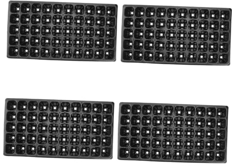 Hemobllo 4 pièces Plaques Semis Plastique Plateau de Culture Réutilisable pour Germination et des Semences