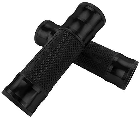 CNC Alu Lenkergriffe Set Raximo für 22mm Lenker schwarz