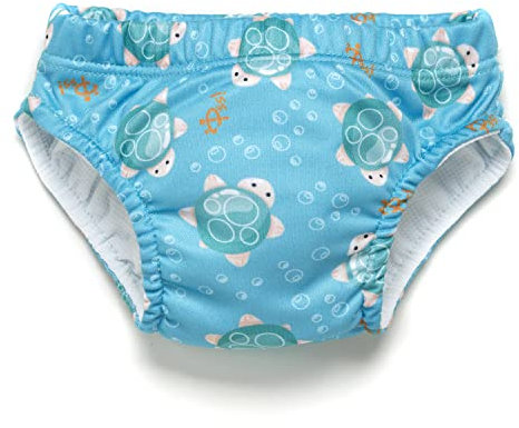 Pss! - Pannolino per Bambini per l'Acqua - Modello Little Turtles - Per Bambini da 3 a 8 kg - Taglia S - Unisex - Design Multicolore -Assorbente e Riutilizzabile -Impermeabile e Confortevole - 1 Pièce
