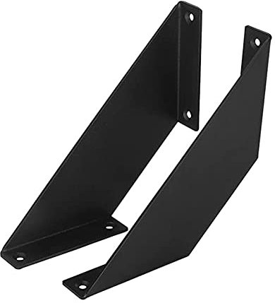 DOJA Barcelona | Regalhalterung | 4 Schwerlast-Wandhalterung | 20 * 20 CM | aus Stahl | Regalhalter für Metallregale, Holzregale, Wandregale, Glasregal, regalhalterung schwarz, regalwinkel schwerlast