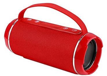 Outdoor Portable Wireless Bluetooth Speaker HighPower Bar Sound Column Subwoofer Music Center BoomBox 3D Stereo Radio (Color : Rot, Size : Medium)
