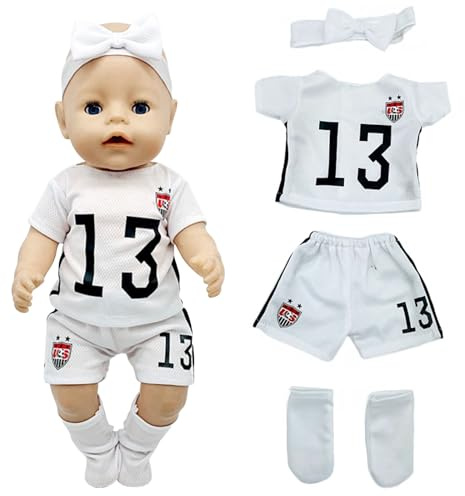 TZQFROCE Abbigliamento Abiti per Bambole Vestiti Bambole Bambino Born Bambola Abbigliamento Estivo per 35-43 cm Accessori Abbigliamento per Ragazze Ragazzi