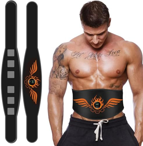 EMS Trainingsgerät,Bauchtrainer Elektrisch,EMS Bauchmuskeltrainer Bauchmuskeltrainer mit EMS Technologie - 8 Modi & 19 Intensitäten, Zero Hard Homeful Übung