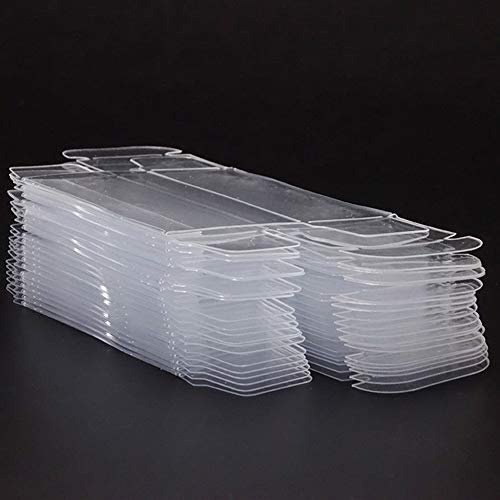 100 Cajas de Exhibición de Plástico para Modelos de Coches de Juguete, Escala 1/64, Vitrina Transparente de PVC para Coches de Juguete, Caja Organizadora Transparente para (Clear)