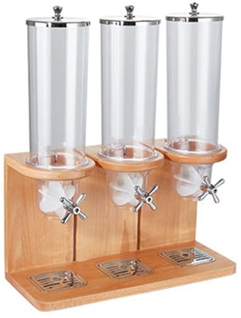 Dispensador De Cereales Encimera 4L/8L/12L, Contenedores De Cereales Almacenaje, Dispensador De Comida Seca Organizador De Aperitivos Para Cereales Frutos Secos, Dulces, Avena, Aperitivos, Triple