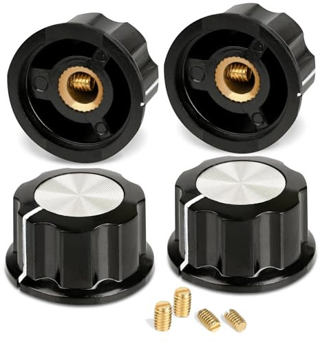 PIHIL 4-PACK Slow Cooker Knobs for Crockpot, Adjustable Replacement knobs for Slow Cooker,Includes 4 Knobs and 8 Built-in Brass Bolts