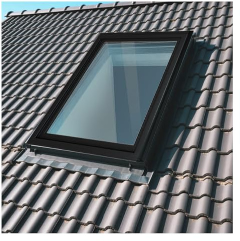 OXBZKMY Skylight Window for House Roof, Tempered Glass Roof Hatch, Sloped Flat Roof Window for Attic and Sun Room (23.6 x 31.5 in)
