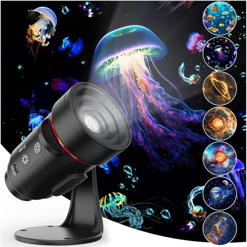 Proiettore a cielo stellato con lampada da parete, 4 K HD, proiettore planetario realistico, per Galaxy Projector Skylight Projector con timer, 7 pezzi, HD Film Discs, luce notturna, proiettore a
