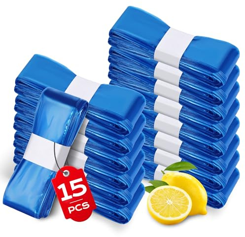 Leseed 15 Pieces Diaper Buckets Refill Cartridges, Excellent Sealing and Toughness, Refill Foil Diaper Bucket Compatible with All Diaper Buckets and Cat Litter Bucket, for Litter Locker