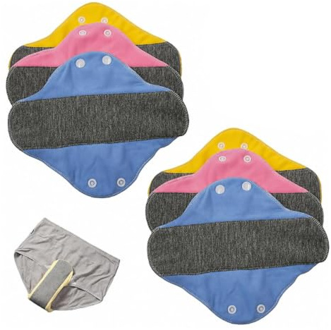 YEDOUALE 6 Compresas Reutilizables de Algodón 100% Natural – Lavables, Suaves y Absorbentes para Todas Las Mujeres