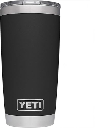YETI Rambler 20 oz Tumbler, Stainless Steel, Vacuum Insulated with MagSlider Lid, Black