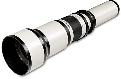 Walimex pro 650-1300mm 1:8-16 DSLR-Teleobjektiv für Nikon Z Objektivbajonett weiß (manueller Fokus, für Vollformat Sensor gerechnet, Filterdurchmesser 95mm, mit ausziehbarer Gegenlichtblende) 22927