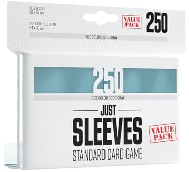 Unit Gamegenic Just Sleeves: Standard Card Game Value Pack: Clear (250 ct.)