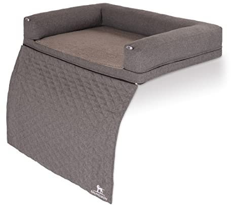 Knuffelwuff orthopädisches Sofa-Hundebett Yona XL 100 x 65cm Grau - Hundekissen für große, mittelgroße und kleine Hunde - Waschbar
