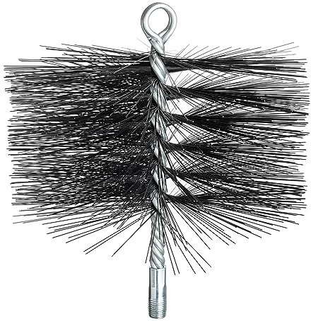 Stanbroil 8 Inch Round Steel Chimney Cleaning Brush with 1/4 NPT Fitting