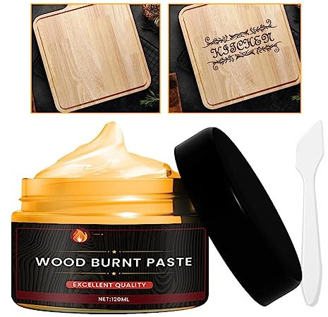 Pâte Combustible - 120 ML - Gel Combustible Facile à appliquer - pour l'artisanat du Bois - Combustion Multifonction - Accessoire pyrogravure pour Papier