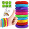 Pulseras Repelentes de Mosquitos 10 Piezas, con Aceites Esenciales a Citronela y Menta de Protección contra Insectos a Largo Plazo para Niños y Adultos, Pulsera Mosquitos Natural sin DEET