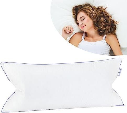 QUQON© 40x80cm Kissen - Daunenkissen Nordic - Dreikammerkissen - Kopfkissen mit Daunen & Federn für erholsamen Schlaf - Allergikerfreundlich & Natur pur - Made in Germany