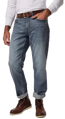 JP 1880 Hommes Grandes Tailles L-8XL Jean 5 Poches, avec Technologie FLEXNAMIC®, Coupe Loose Fit Bleu Jean 68 820574723-68