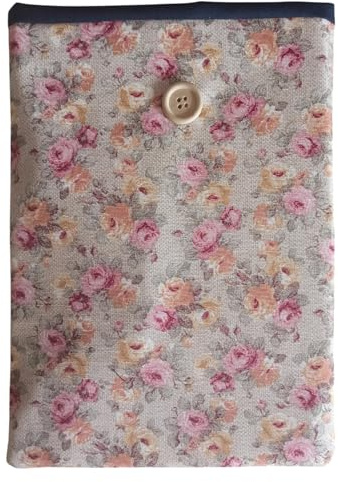 Funda de libros hecha a mano,protector de libros,fundas para libros de tapa blanda,fundas para libros de tapa dura,accesorios de lectura hechos a mano,tamaño 27x20 cm (Flores primavera)
