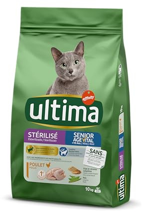 Ultima Nourriture pour Chats stérilisés Seniors au Poulet - 10 kg