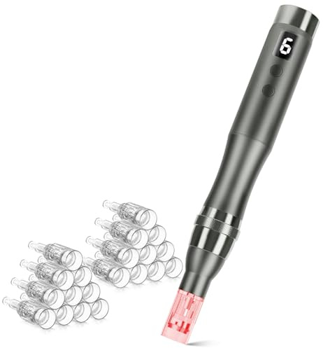 Microneedle Derma Roller Pen Microneedling Roller 0.25mm Dermabrasion Roller for Face Skin, Microneedle Micro Needle Roller 0.25mm for Men and Women Home Use