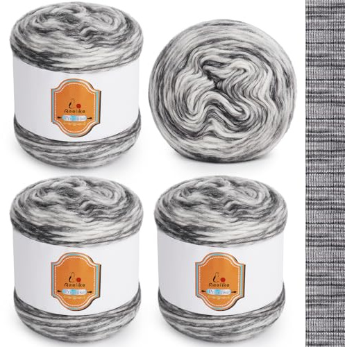 Aeelike 400 g gradient garn, bomullsgarn för virkning, 210 m, superlätt gradient cupcakes nybbel, supermjukt flerfärgat stickgarn för filt, tröja, halsduk, hattar, ombré handstickgarn, panda