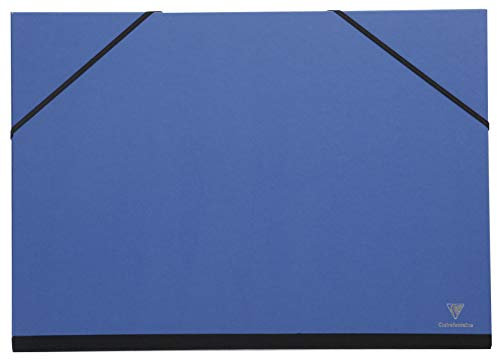 Clairefontaine 144402C Zeichenmappe Maya mit Gummizugverschluß, praktisch und robust, 52 x 72cm, 1 Stück, Nachtblau