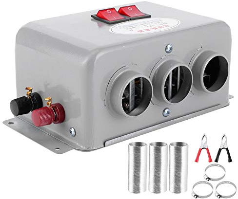 EVGATSAUTO Car Heater, 12V 400W to 600W 3 Air Outlet Dual Gear Switch Compact Car Heater Winter Fast Heating Warmer Frost Removing Low Noise Car Interior Accessories
